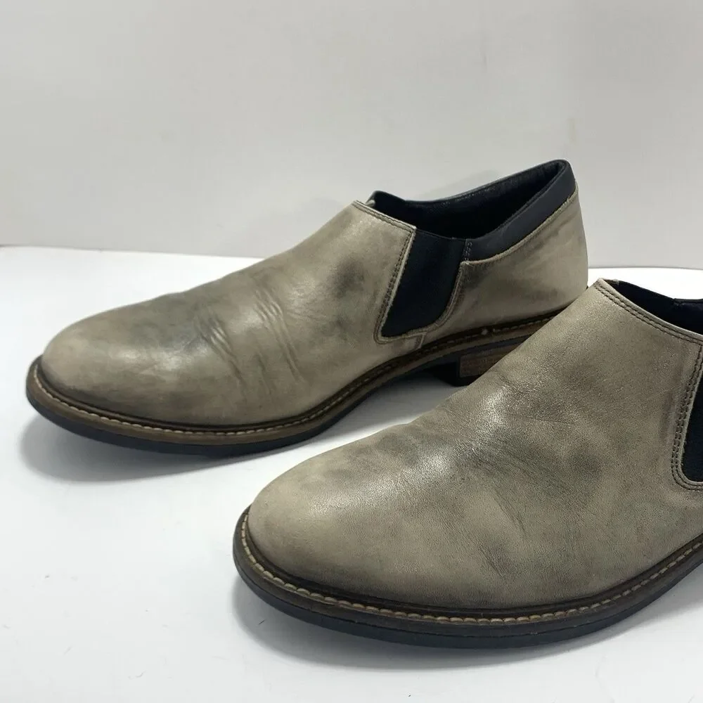Naot Men’s Director Slip On Leather Gray Black Shoes Size 12-12.5 US